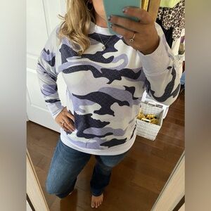 NWT purple camo long sleeve top size medium